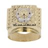 14ct Yellow And White Gold Lion Signet Ring