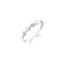 9ct White Gold 0.10ct Natural Diamond Twist Bridal Ring