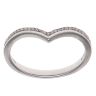 9ct White Gold 0.10ct Brilliant Cut Diamond Wishbone Ring