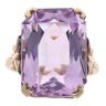 9ct Yellow Gold Amethyst Solitaire Ring