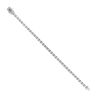 14ct White Gold Monaco Cubic Zirconia Agua Pave Lock Tennis Bracelet 7.5"