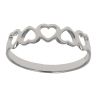 Sterling Silver Heart Band Ring By Icesia