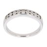 9ct White Gold 0.05ct Diamond Half Eternity Ring