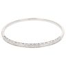 18ct White Gold 1.00ct Baguette Cut Diamond Bangle