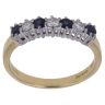 18ct Yellow Gold 0.15ct Diamond and Sapphire Half Eternity Ring
