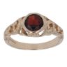 9ct Yellow Gold Garnet Single Stone Ring