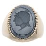 9ct Yellow Gold Hematite Centurion Signet Ring