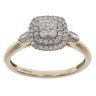 9ct Yellow Gold 0.27ct Brilliant and Baguette Cut Diamond Cluster Ring