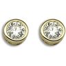 18ct Yellow Gold 0.50ct Diamond Rubover Earrings