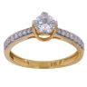 22ct Yellow Gold Cubic Zirconia Halo Ring