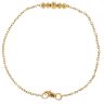 22ct Yellow Gold Five Bead Bracelet 6.5"