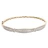 14ct Yellow Gold 1.30ct Brilliant and Baguette Cut Diamond Bangle