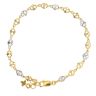 22ct Yellow And White Gold Fancy Kisses Bracelet 7"