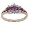 9ct Yellow Gold 0.20ct Brilliant Cut Diamond and Ruby Cluster Ring