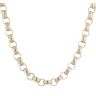 9ct Yellow Gold Patterned and Plain Belcher Chain 26"