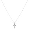 9ct White Gold 0.15ct Diamond Cross Pendant and Chain 18"