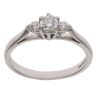 18ct White Gold 0.28ct Brilliant Cut Diamond Trilogy Ring