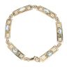 9ct Yellow Gold Aquamarine Rennie Mac Bracelet 7"