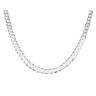 Silver Flat Curb Chain 24" By Icesia Gents
