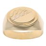 14ct Yellow And White Gold Oval Rope Patterned Signet
