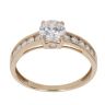 9ct Yellow Gold Cubic Zirconia Single Stone Ring