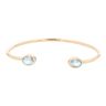 9ct Yellow Gold Aquamarine Torque Bangle