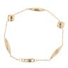 9ct Yellow Gold Bar and Square Fancy Bracelet 7"