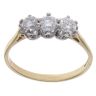 18ct Yellow Gold 1.00ct Brilliant Cut Diamond Trilogy Ring