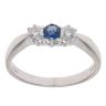 18ct White Gold 0.20ct Diamond And Sapphire Ring