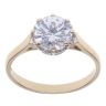 9ct Yellow Gold Cubic Zirconia Single Stone Ring