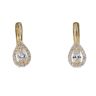 14ct Yellow Gold Cubic Zirconia Teardrop Cluster Stone Set Earrings
