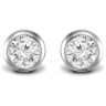 18ct White Gold 0.35ct Diamond Rubover Earrings