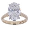 9ct Yellow Gold 5.00ct Oval Cut Lab Grown Diamond Solitaire Ring