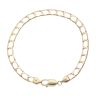 9ct Yellow Gold Rectangle Curb Bracelet 8.5"