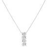 18ct White Gold 1.15ct Brilliant Cut Diamond Cluster Pendant And Chain 16"