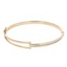 9ct Yellow and White Gold Hinged Bangle