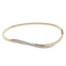 9ct Yellow And White Gold 0.15ct Diamond Bangle