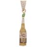 9ct Yellow Gold Gemstone Set Corona Bottle Pendant