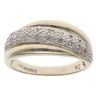 9ct Yellow Gold 0.10ct Diamond Crossover Ring