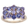 9ct Yellow Gold Tanzanite Cluster Ring