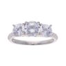 Silver Cubic Zirconia 3 Stone Ring by Icesia