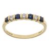 18ct Yellow Gold 0.20ct Brilliant Cut Diamond and Sapphire Ring