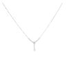 9ct White Gold Cubic Zirconia Cluster Pendant And Chain 18"