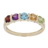 9ct Yellow Gold Multi Gemstone Five Stone Ring