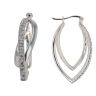 Sterling Silver Cubic Zirconia Double Hoop Earrings By Icesia