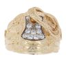9ct Yellow Gold Cubic Zirconia Saddle Ring