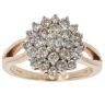 9ct Yellow Gold 1.00ct Brilliant Cut Diamond Cluster Ring