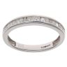 9ct White Gold 0.25ct Brilliant and Baguette Cut Diamond Half Eternity Ring