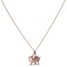 9ct Rose Gold 0.05ct Diamond Welsh Dragon Clogau Pendant and Chain 18"
