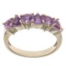 9ct Yellow Gold Amethyst Six Stone Fancy Ring